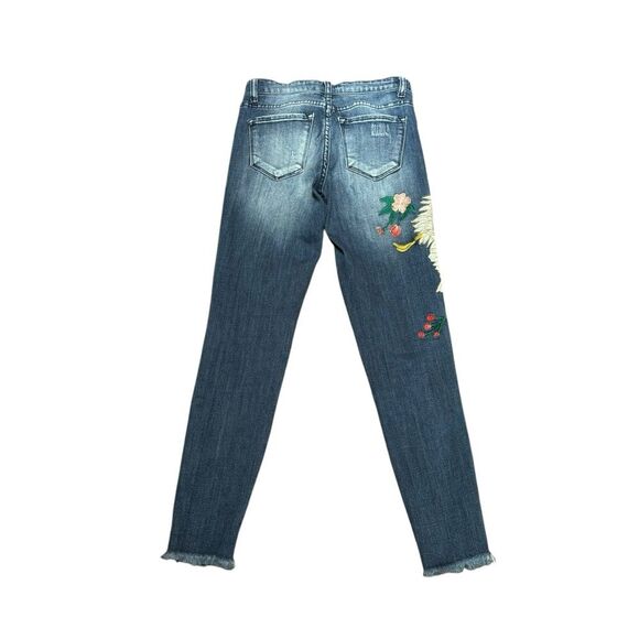KANCAN Embroidered Raw Hem Ankle Jeans 3/25 - Picture 2 of 5